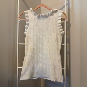 Modern Citizen Ivory Ruffle Tank Top NWOT